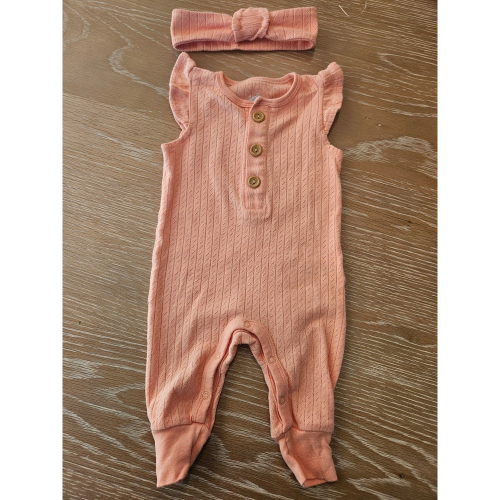 Cloud island baby girl romper‎ 0-3 mos